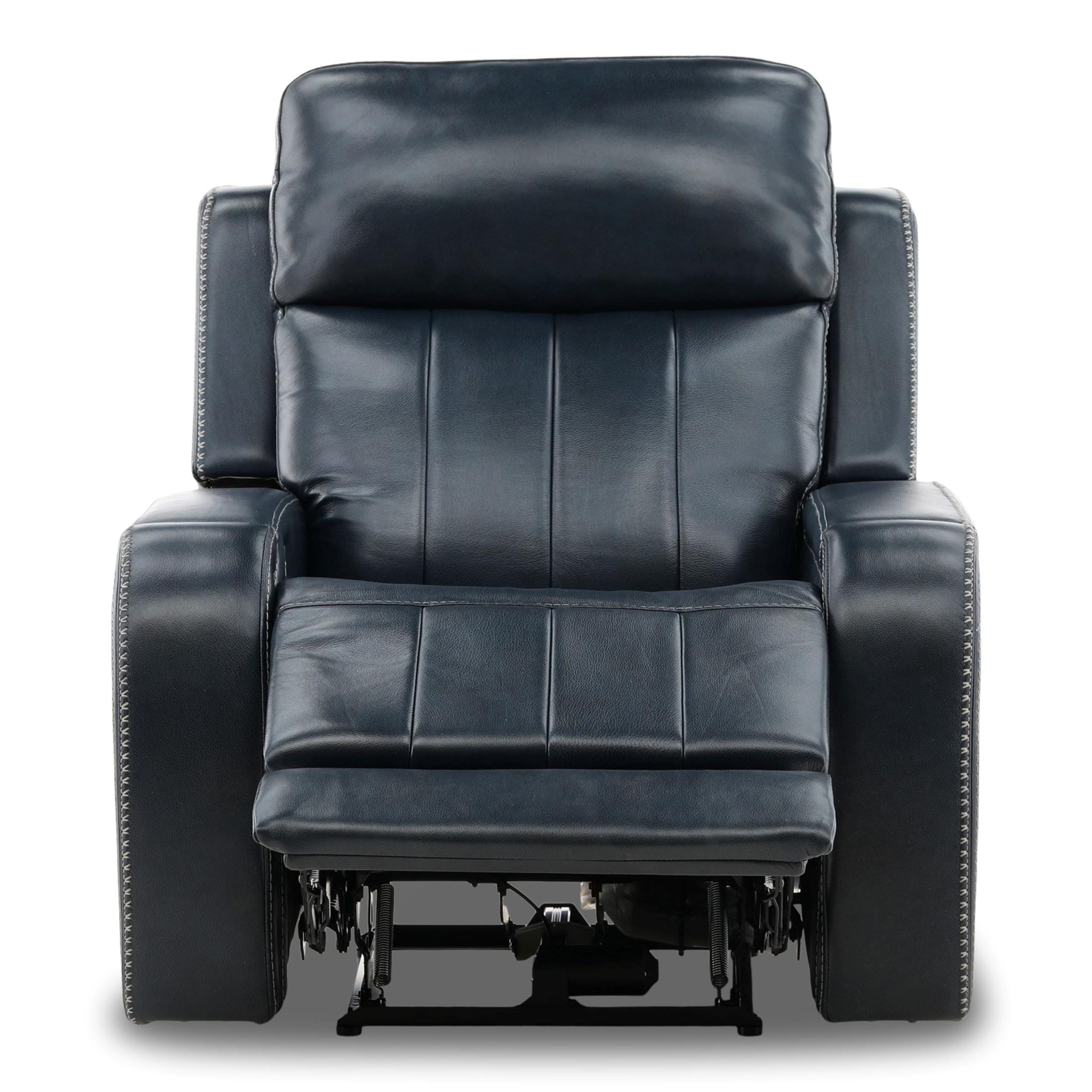 Hampton Leather Power Recliner - Reclining
