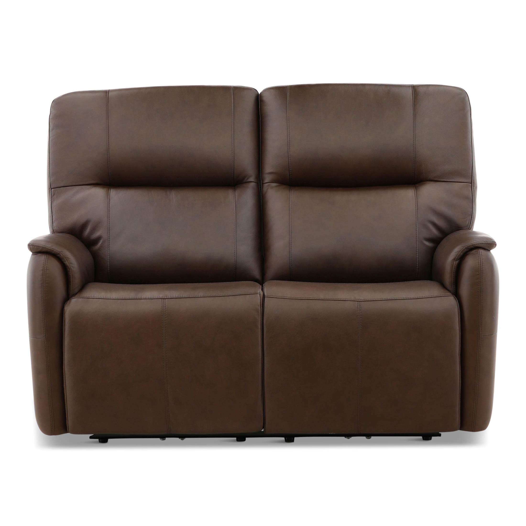 Walker Leather Power Reclining Loveseat - Cacao