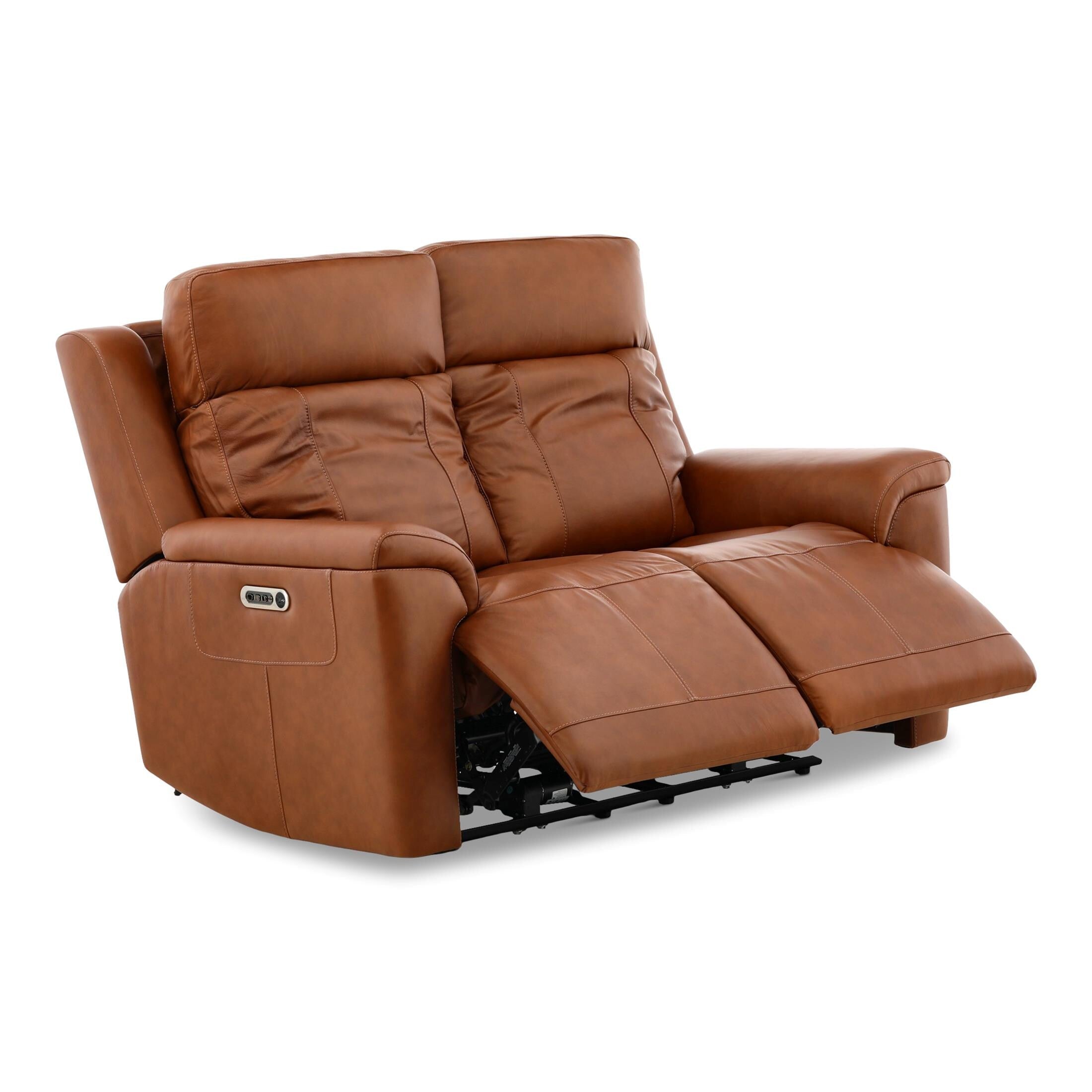 Adrian Leather Power Reclining Loveseat - Indoor