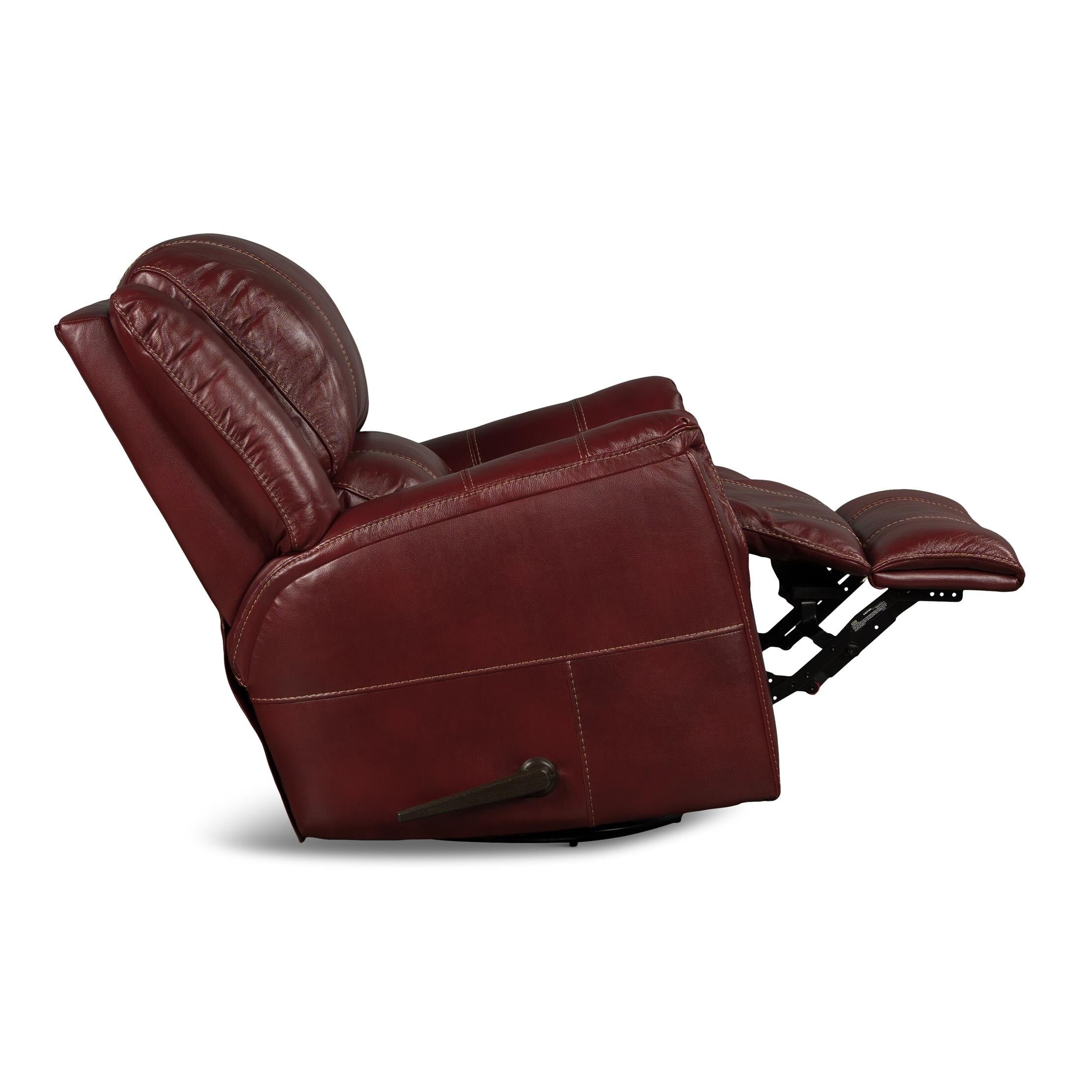 Delia Leather Swivel Glider Rocker Recliner - Power
