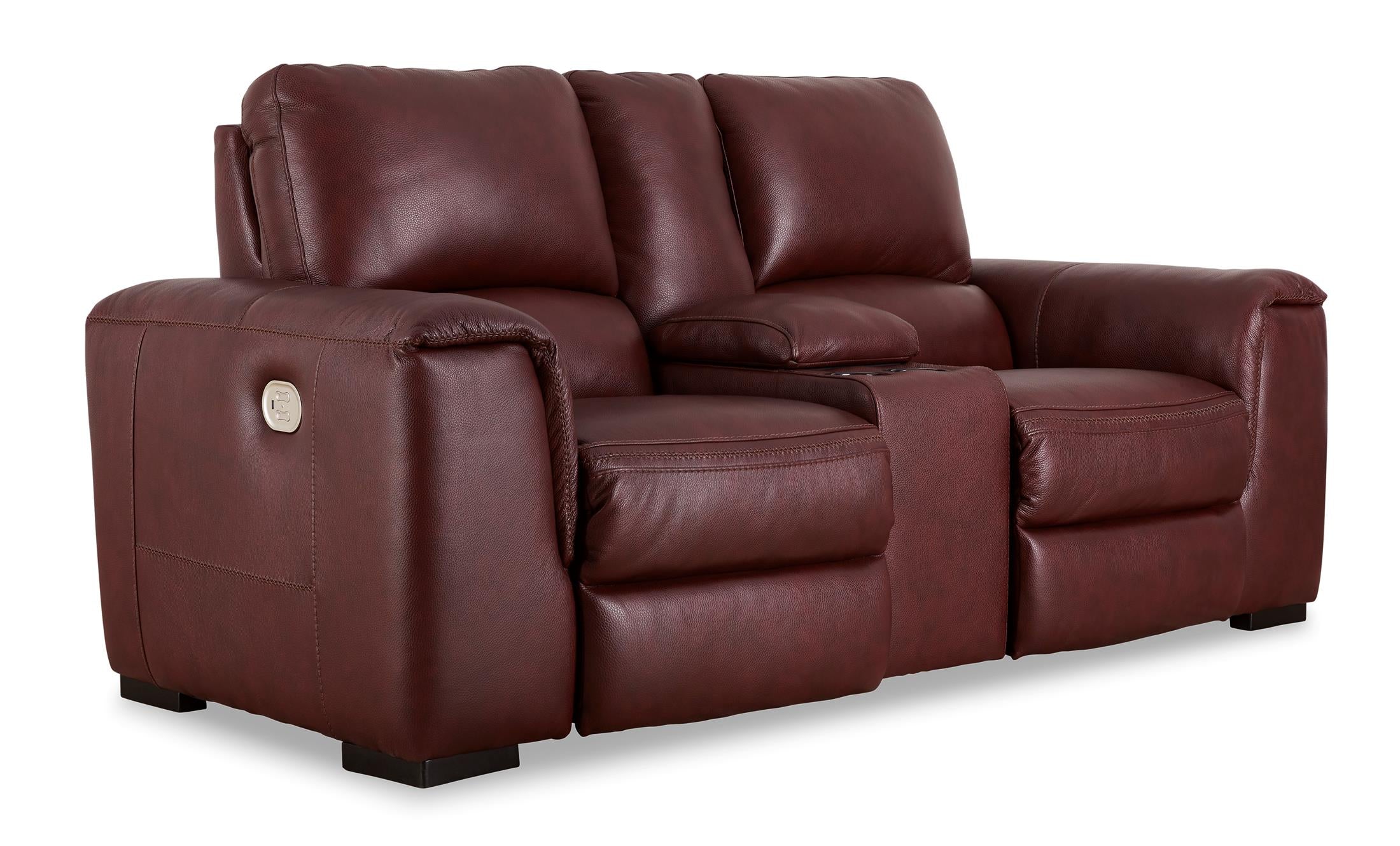 Alessandro Power Reclining Console Loveseat - Leather