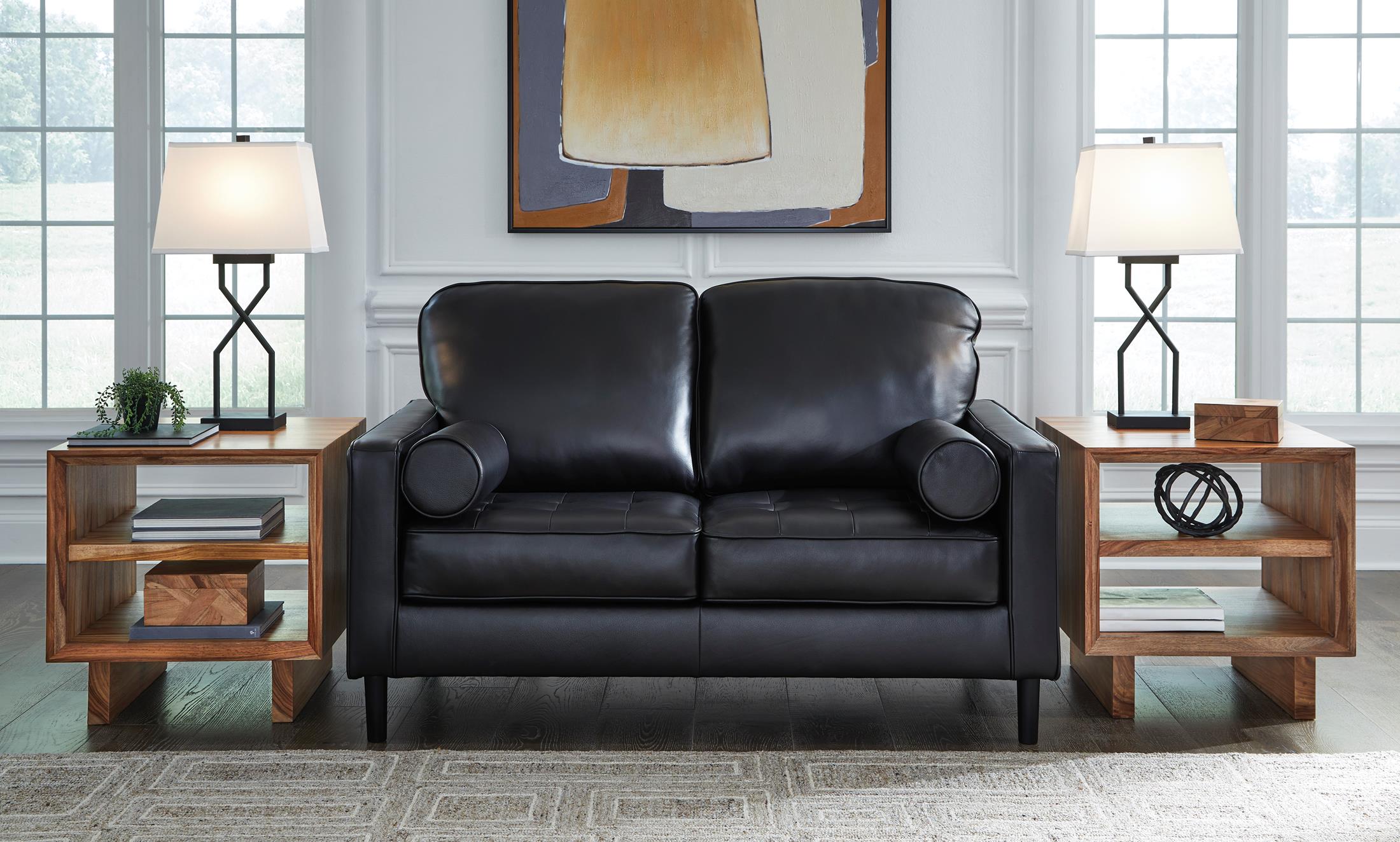 Bryceview Leather Loveseat - Indoor