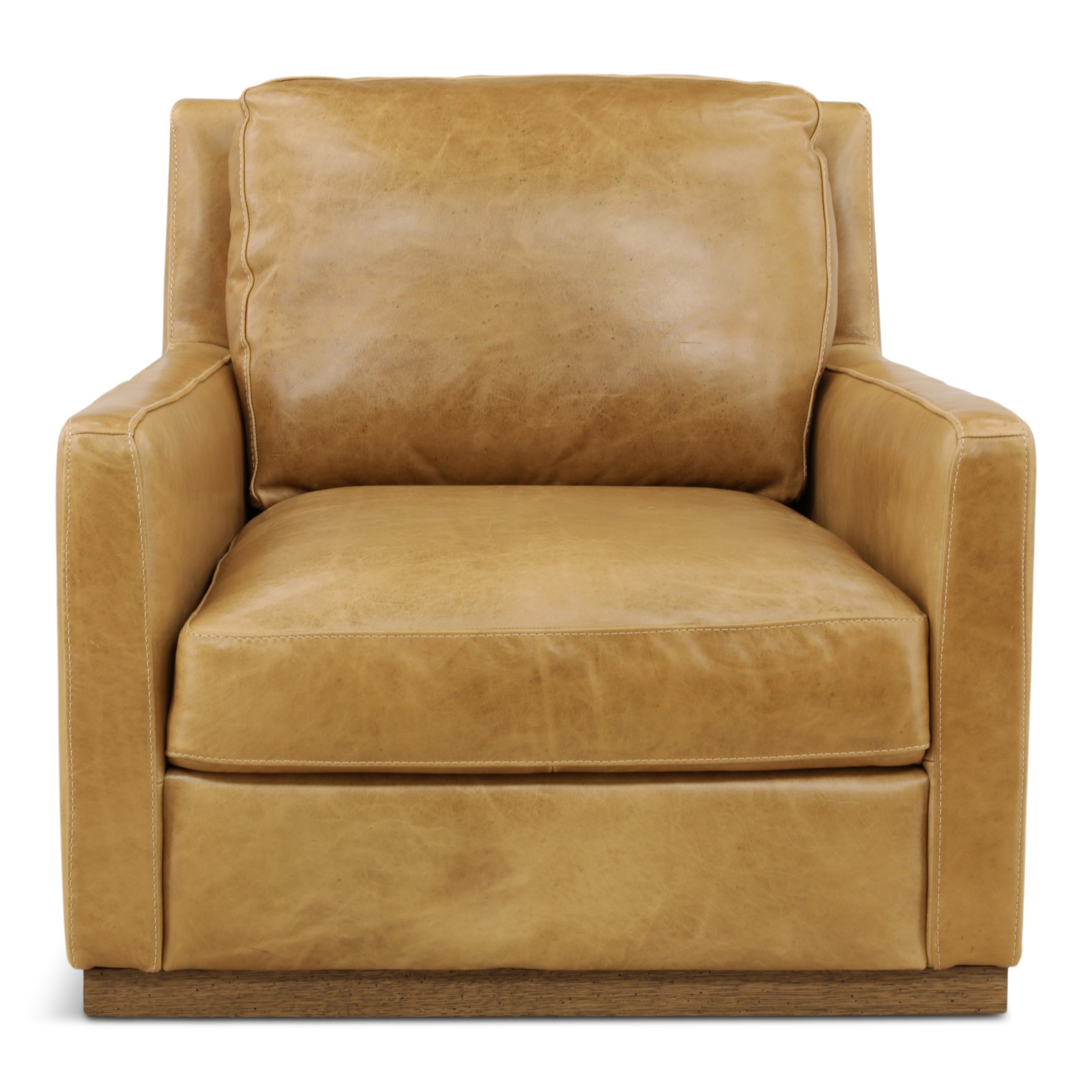 Santino Leather Swivel Chair - Indoor