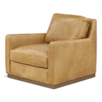 Santino Leather Swivel Chair - Indoor