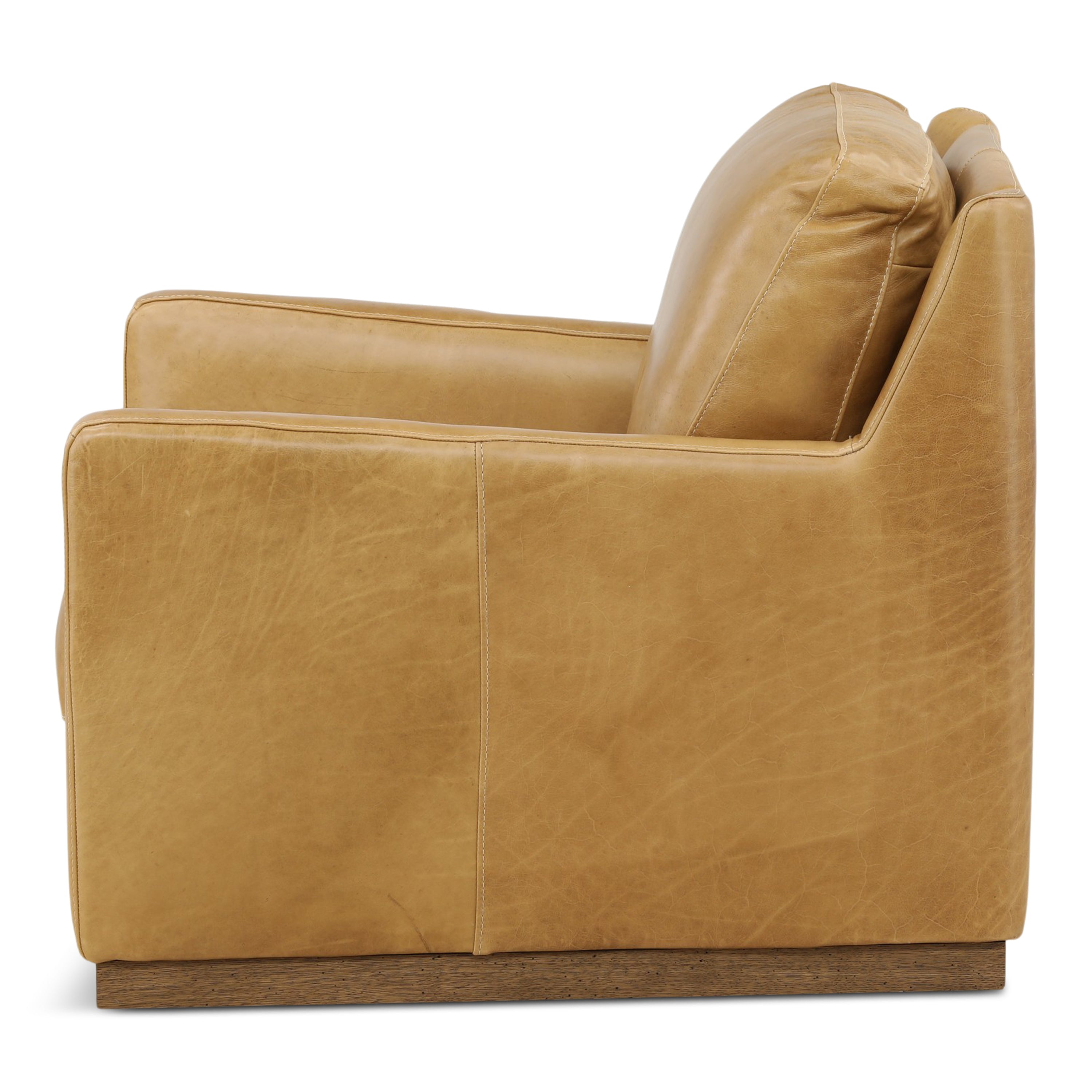 Santino Leather Swivel Chair - Indoor
