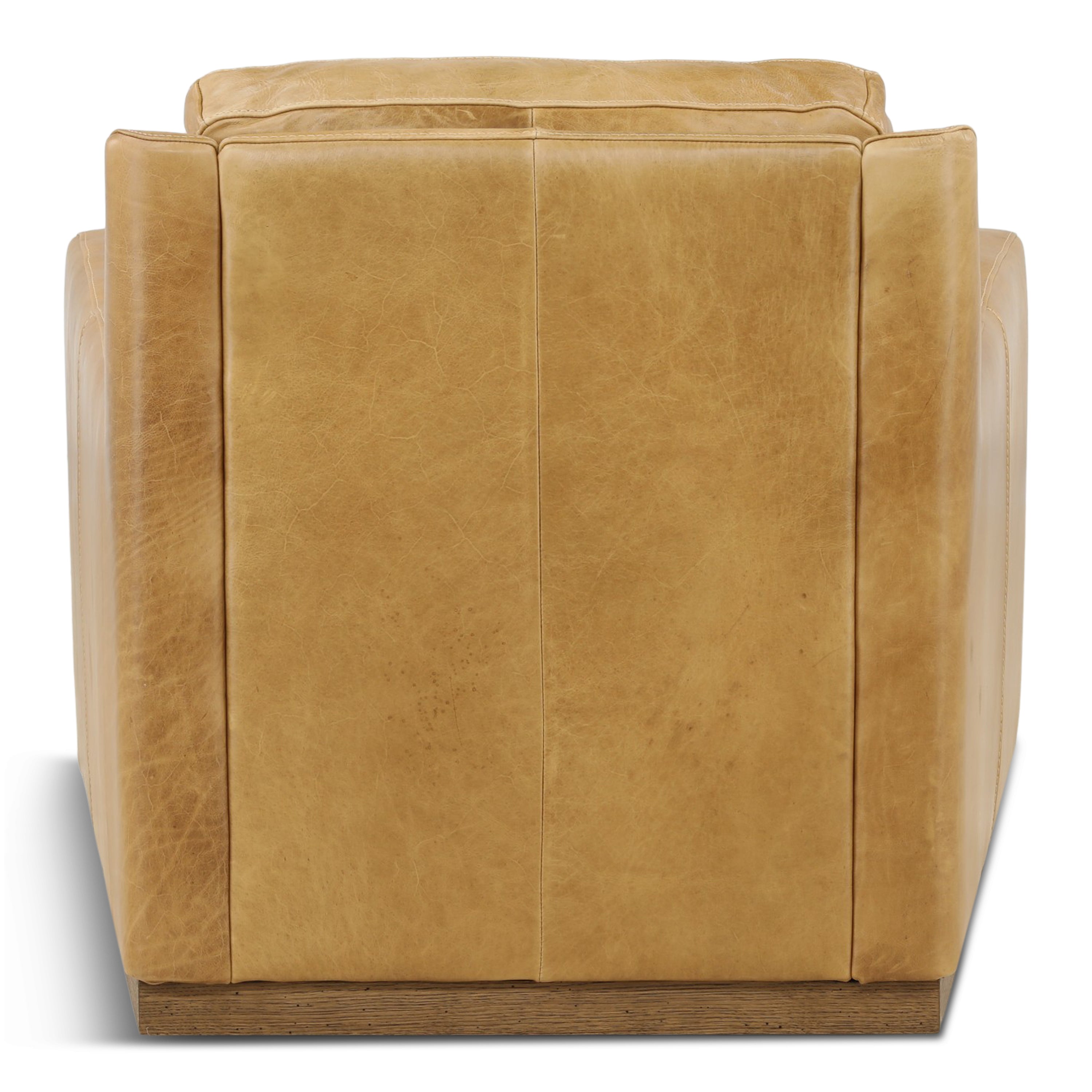 Santino Leather Swivel Chair - Indoor