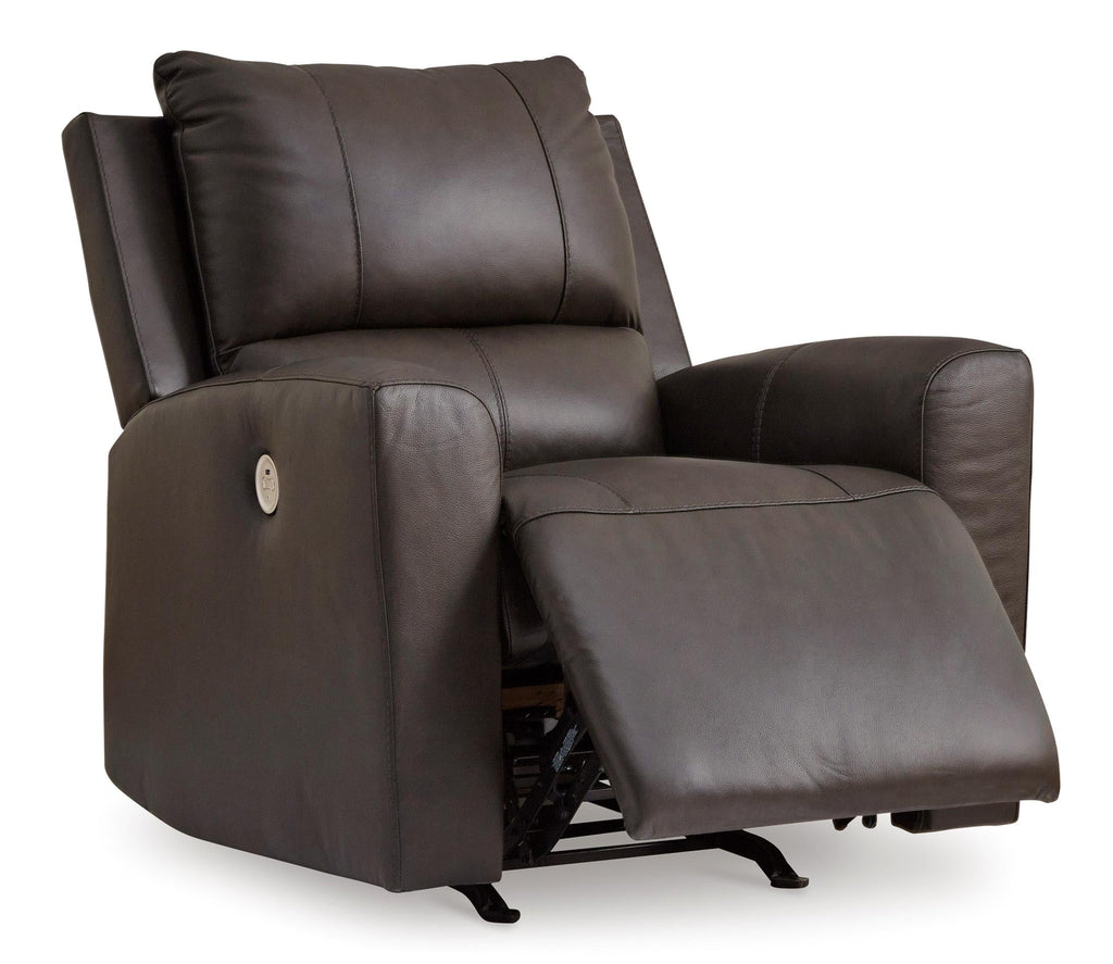 Boxmere Leather Power Rocker Recliner - Fabric