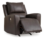 Boxmere Leather Power Rocker Recliner - Fabric