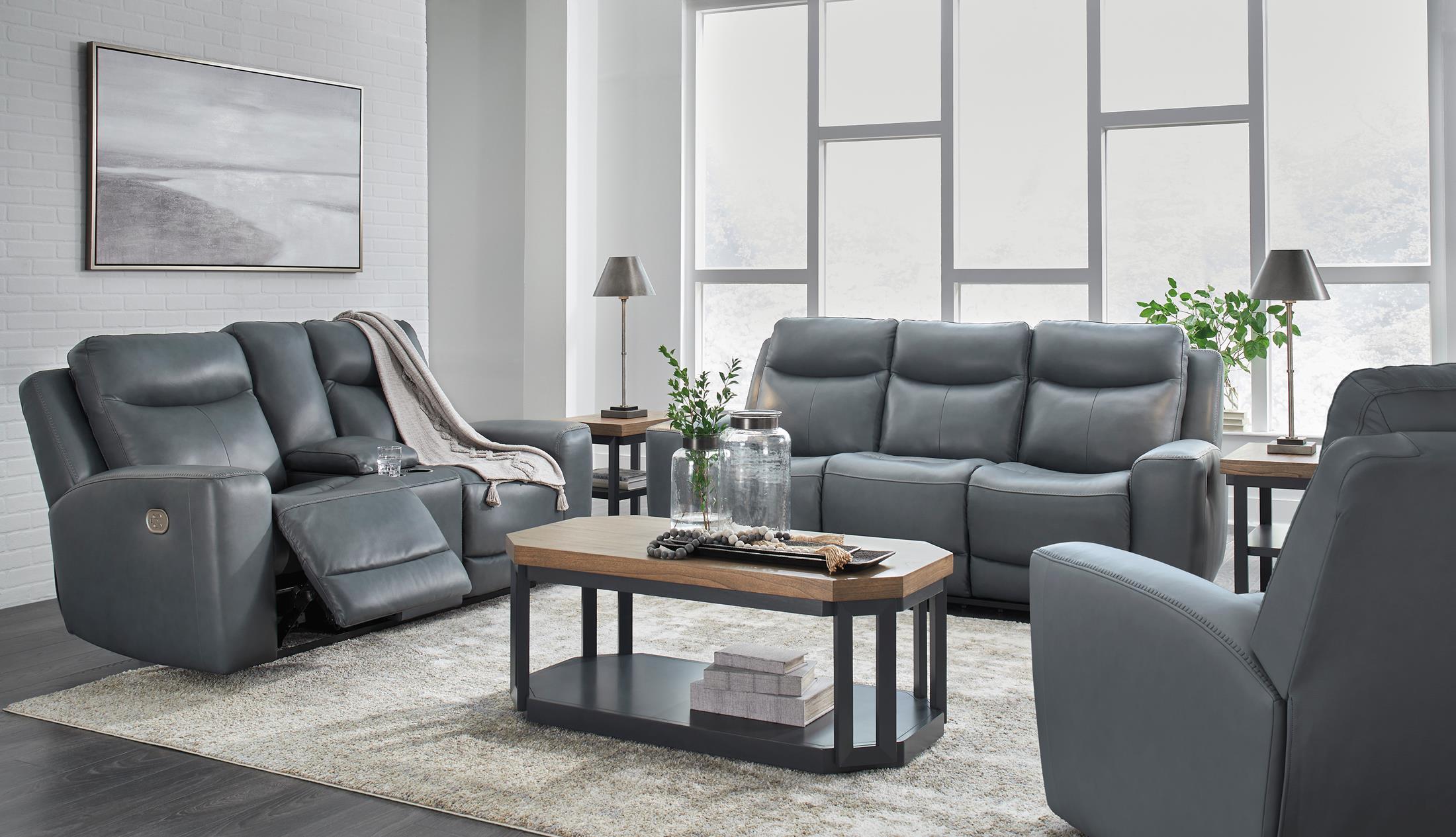 Mindanao Power Reclining Sofa - Steel