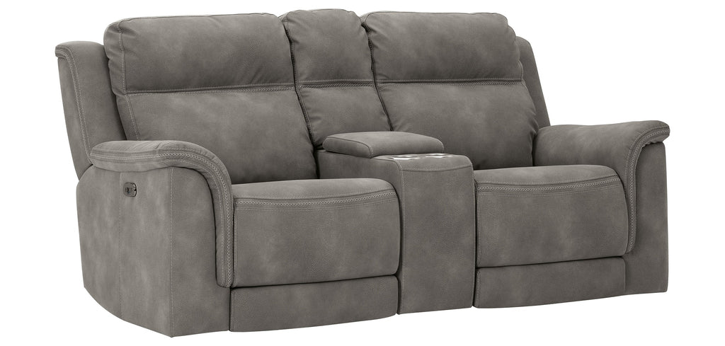Next-Gen DuraPella Power Reclining Loveseat with Console - Fabric