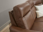 Newport 6-Piece Brown Leather Power Reclining Sectional with Chaise - Set