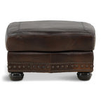 Leonard Leather Ottoman