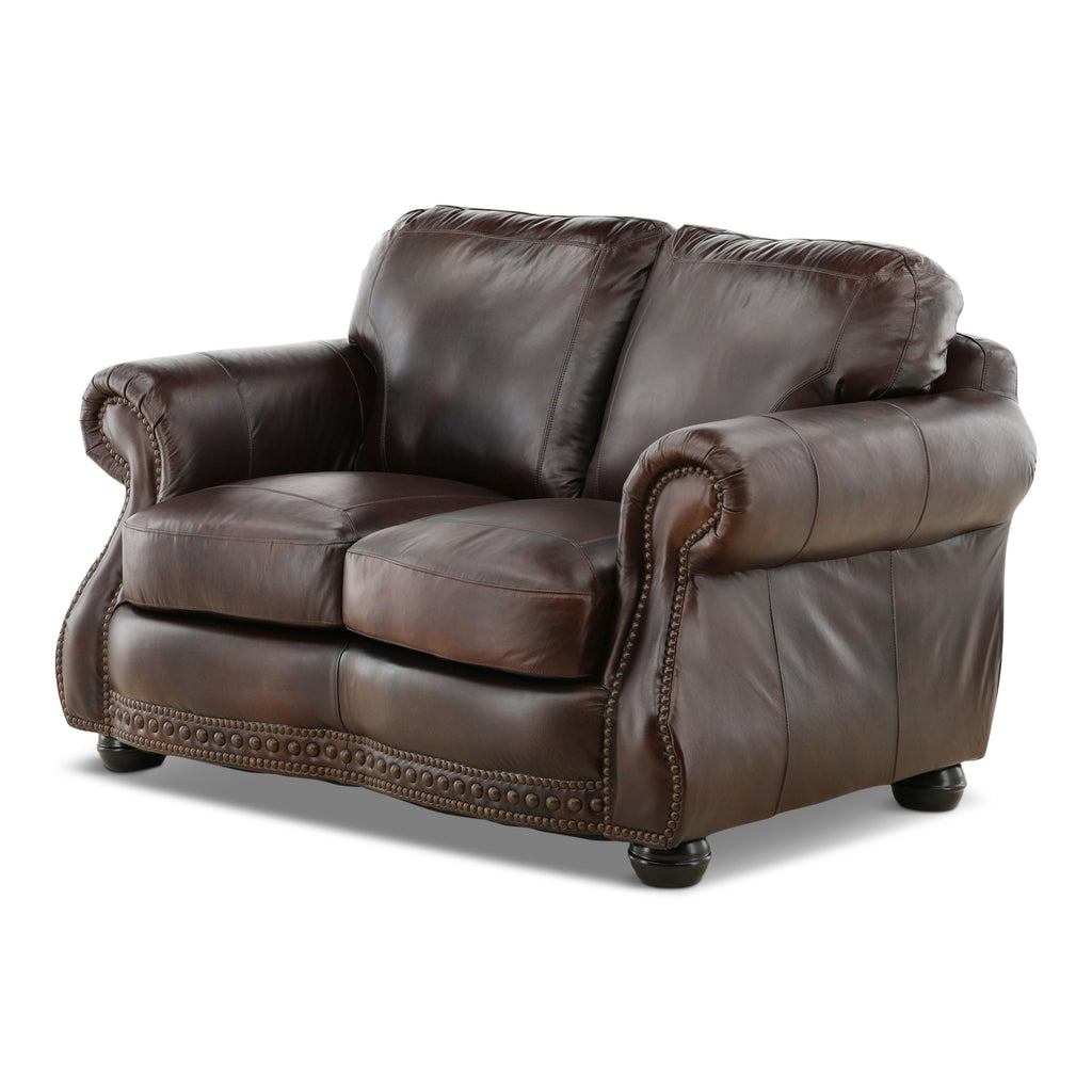 Leonard Leather Loveseat