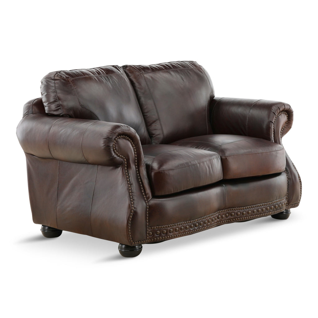 Leonard Leather Loveseat