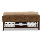 Hastings Large Ottoman with Tray - Fabric