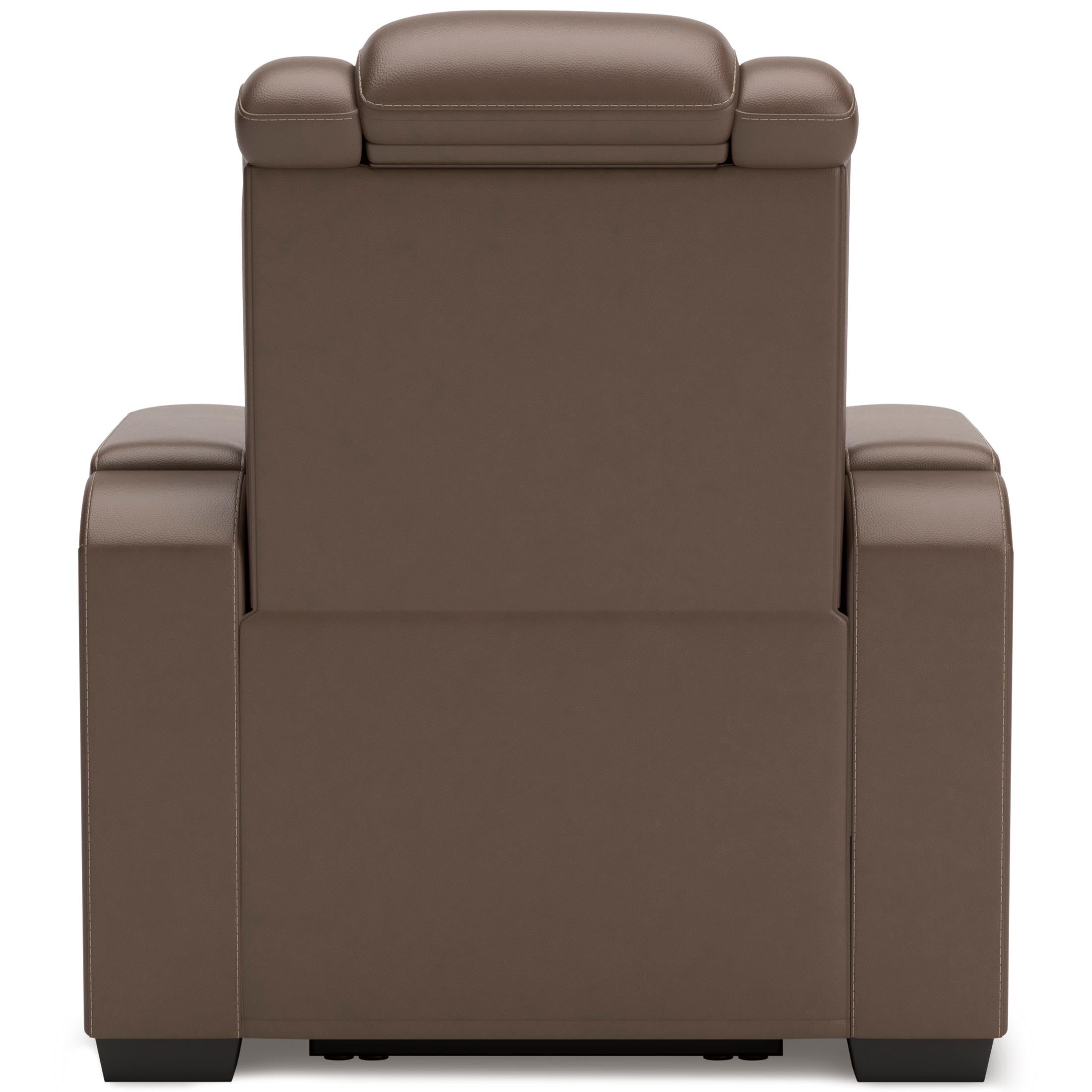 High Impact Leather Power Recliner - Reclining