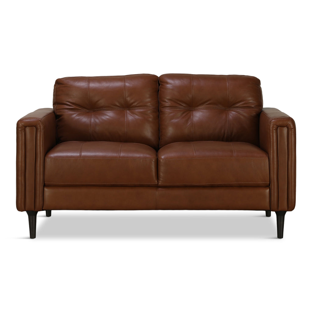 Alaric Leather Loveseat - Indoor