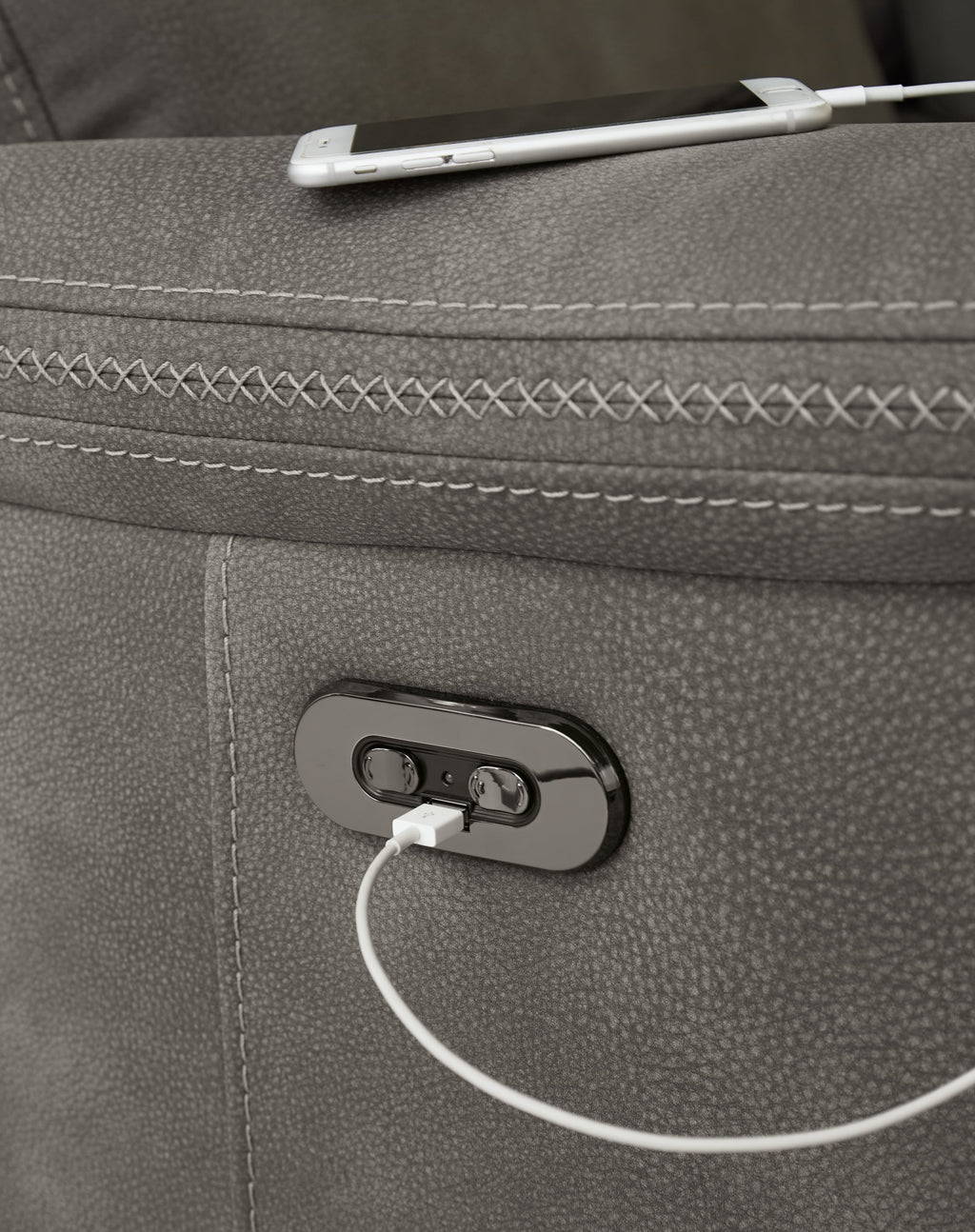 Next-Gen DuraPella Power Reclining Loveseat with Console - Fabric