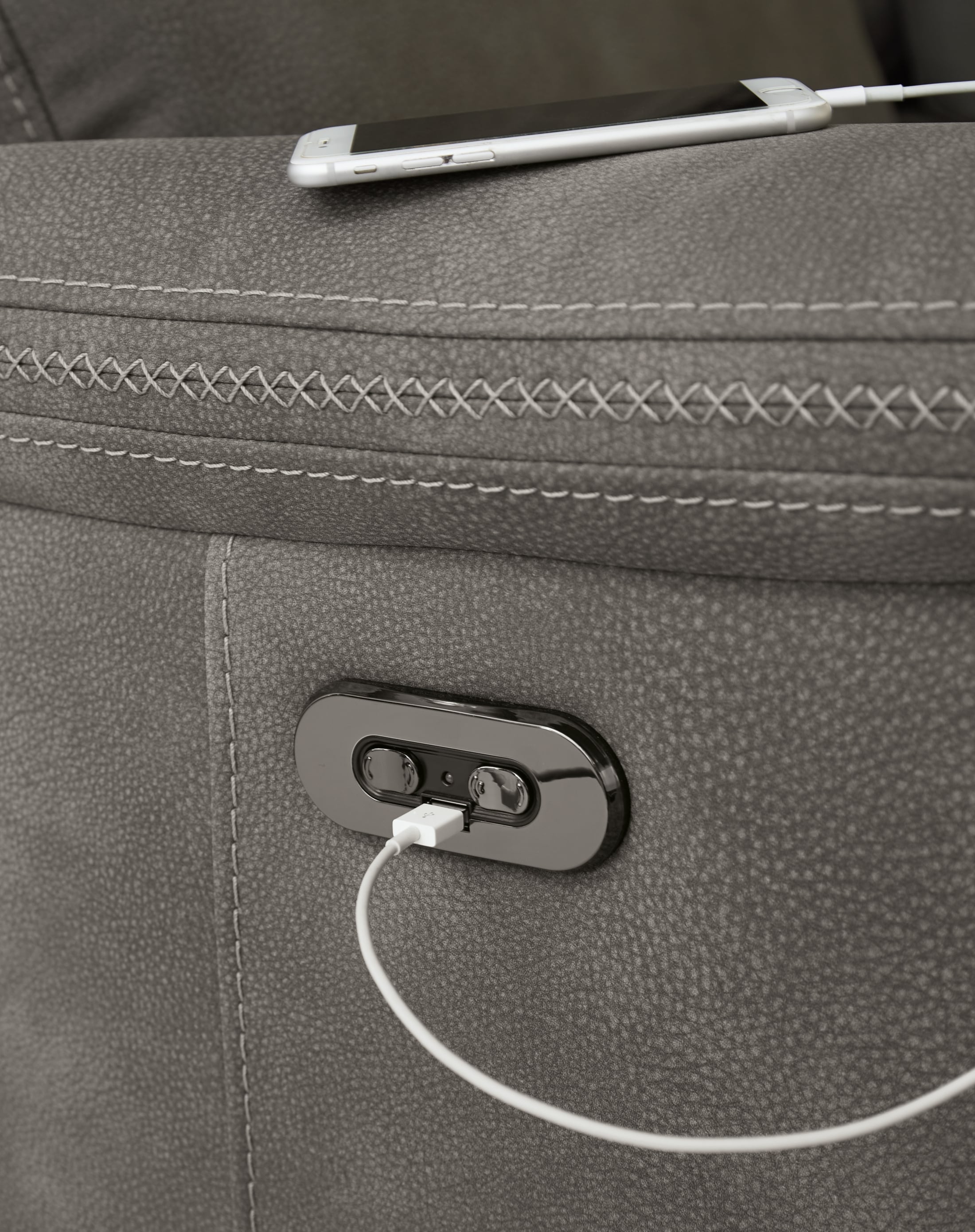 Next-Gen DuraPella Power Reclining Loveseat with Console - Fabric