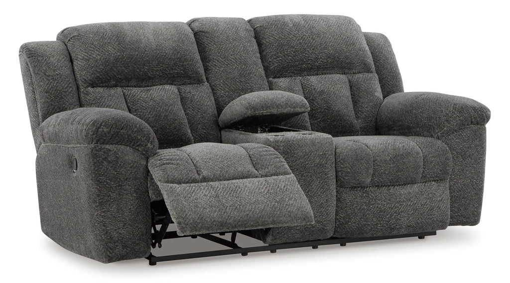 Frohn Reclining Console Loveseat - Fabric