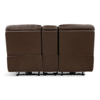 Walker Leather Power Reclining Console Loveseat - Cacao