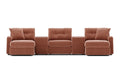 Modular One 5-Piece Theater Sectional with E-Console - Cantaloupe