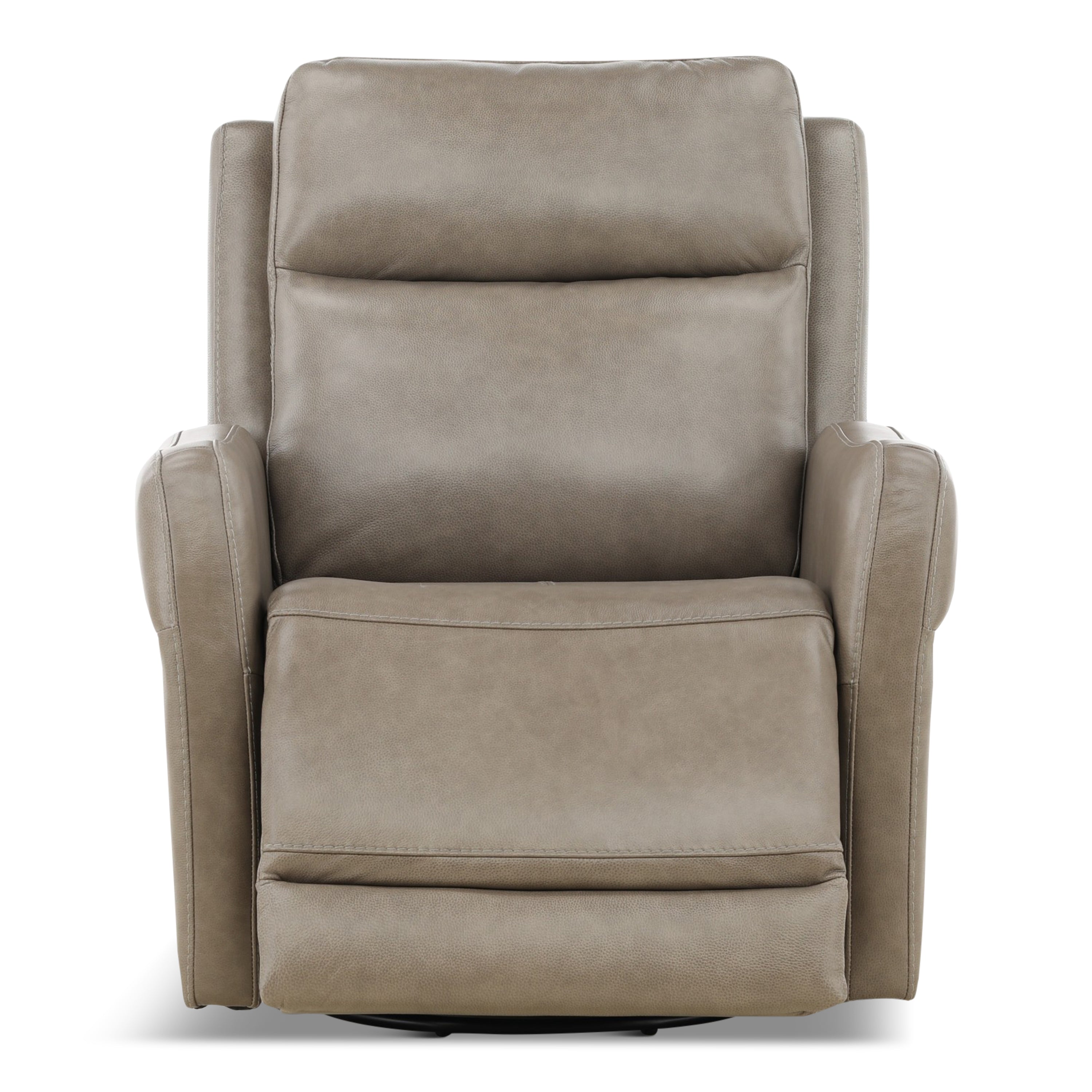 Manning Leather Power Swivel Glider with Zero Gravity