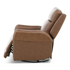 Manning Leather Power Swivel Glider with Zero Gravity