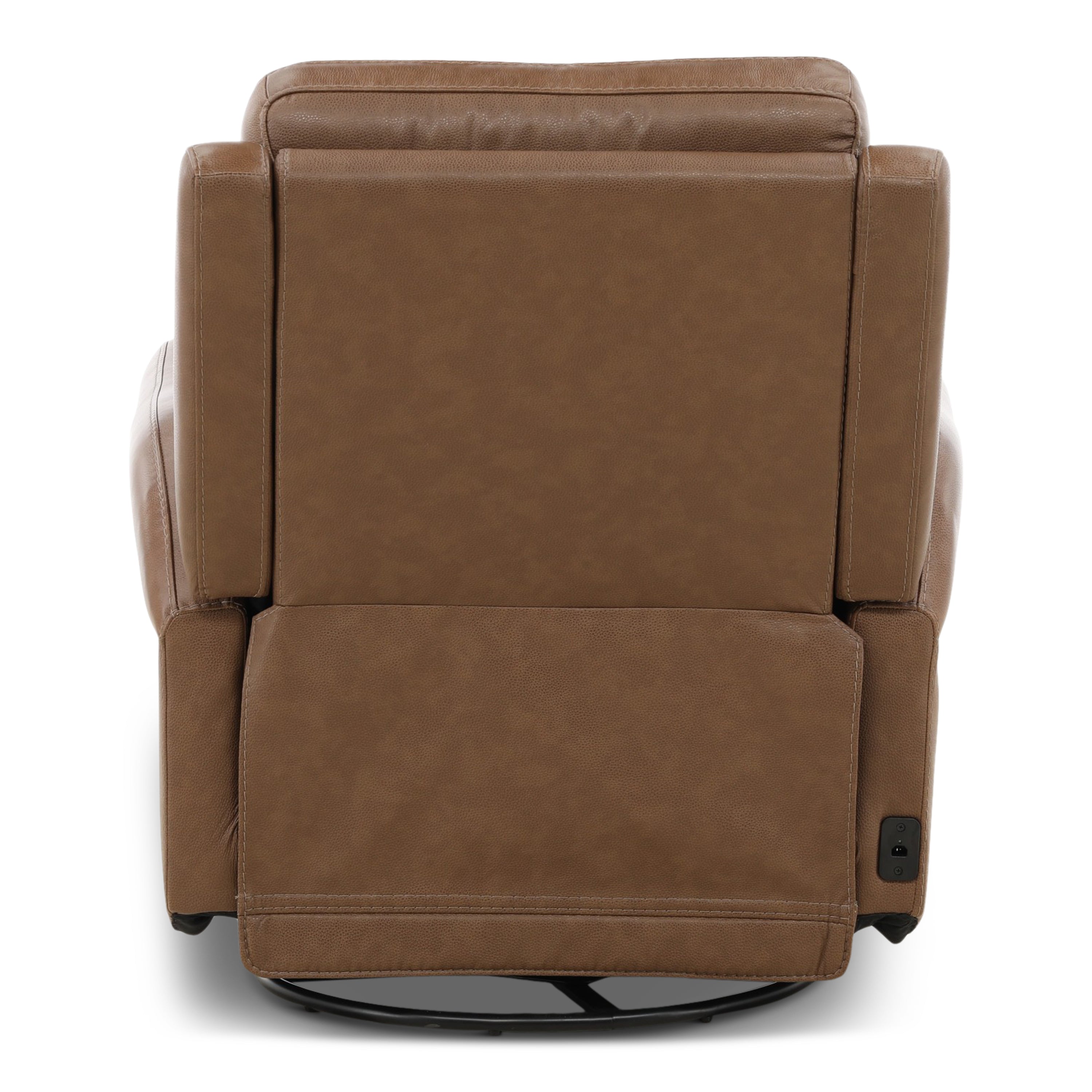 Manning Leather Power Swivel Glider with Zero Gravity