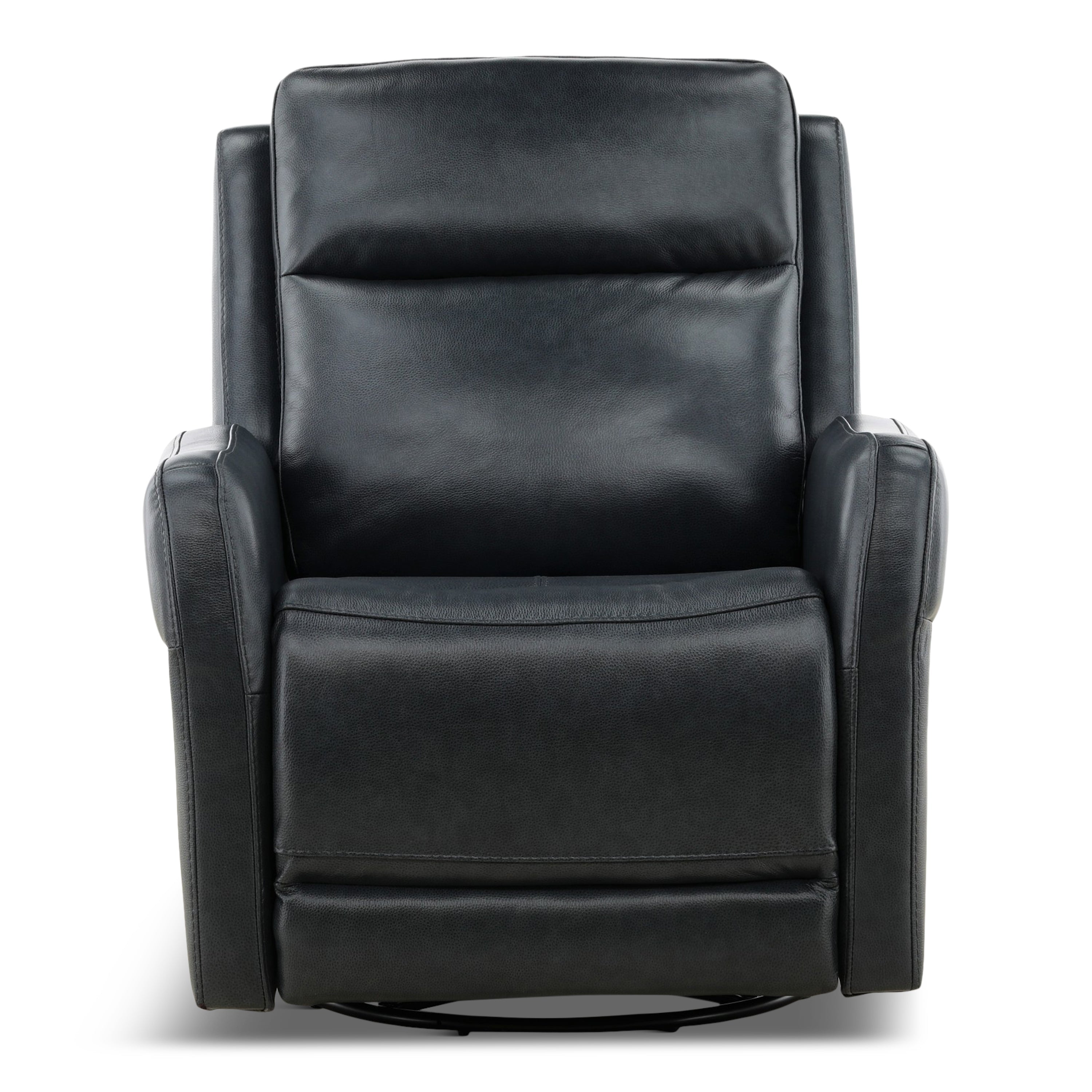 Manning Leather Power Swivel Glider with Zero Gravity