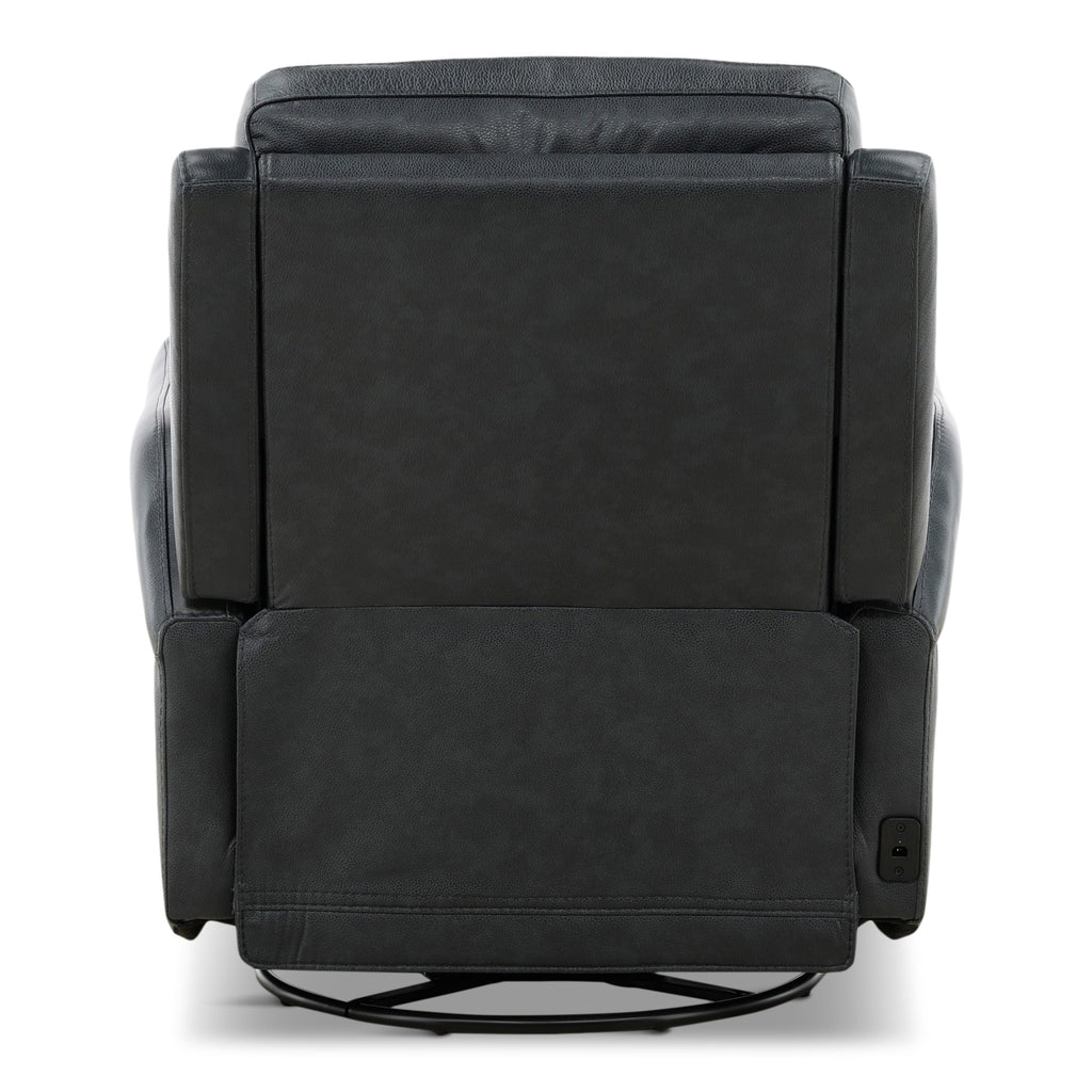 Manning Leather Power Swivel Glider with Zero Gravity