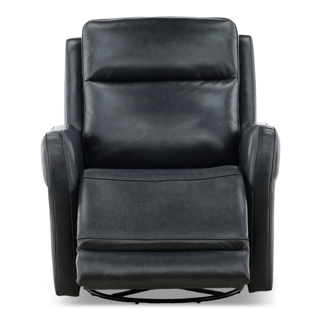 Manning Leather Power Swivel Glider with Zero Gravity