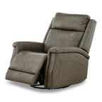 Eddystone Leather Power Swivel Glider Recliner with ZeroGravity - Reclining