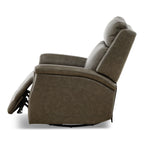 Eddystone Leather Power Swivel Glider Recliner with ZeroGravity - Reclining