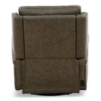 Eddystone Leather Power Swivel Glider Recliner with ZeroGravity - Reclining