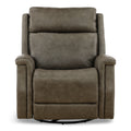 Eddystone Leather Power Swivel Glider Recliner with ZeroGravity - Reclining