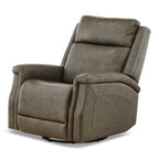 Eddystone Leather Power Swivel Glider Recliner with ZeroGravity - Reclining