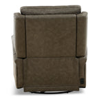Eddystone Leather Power Swivel Glider Recliner with ZeroGravity - Reclining