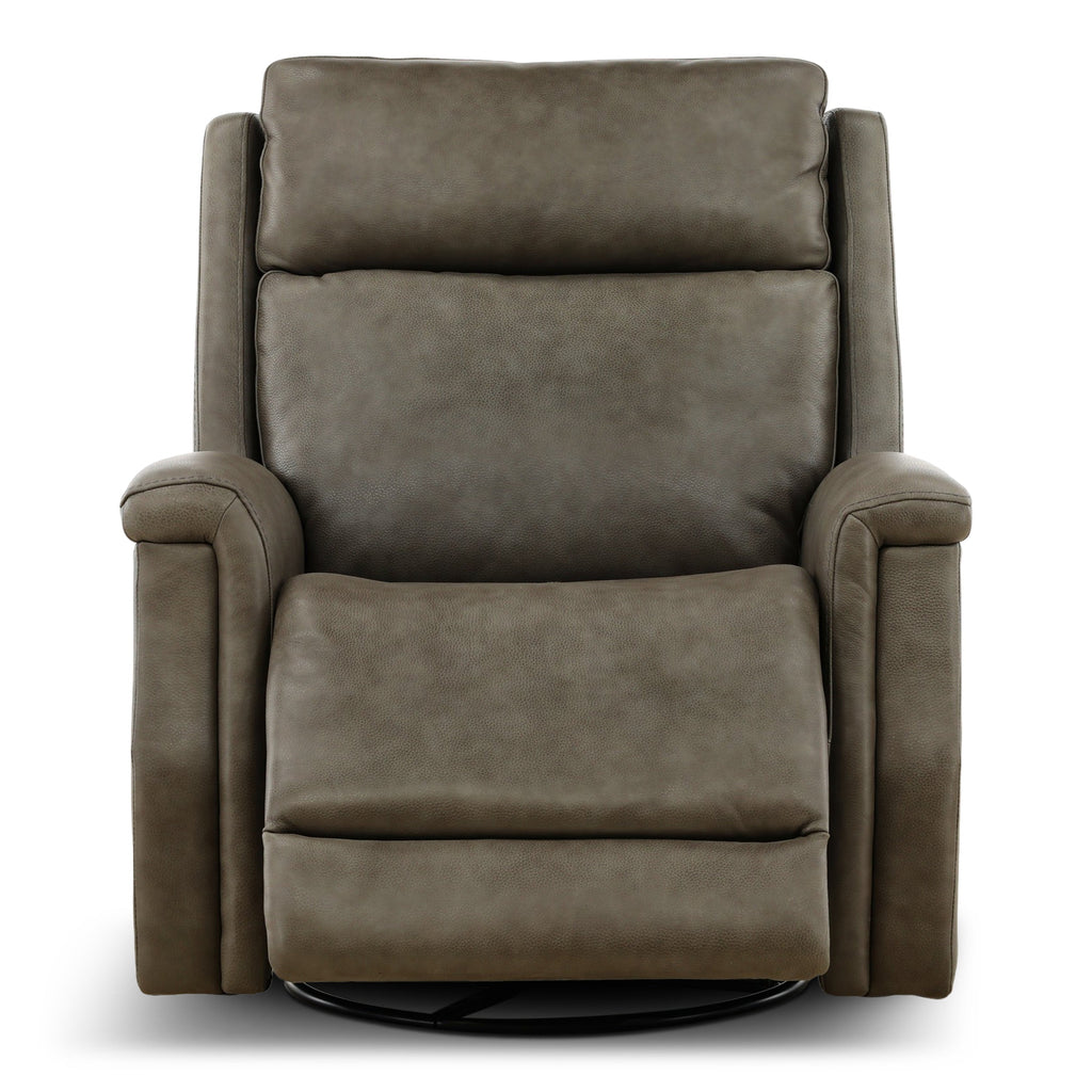 Eddystone Leather Power Swivel Glider Recliner with ZeroGravity - Reclining