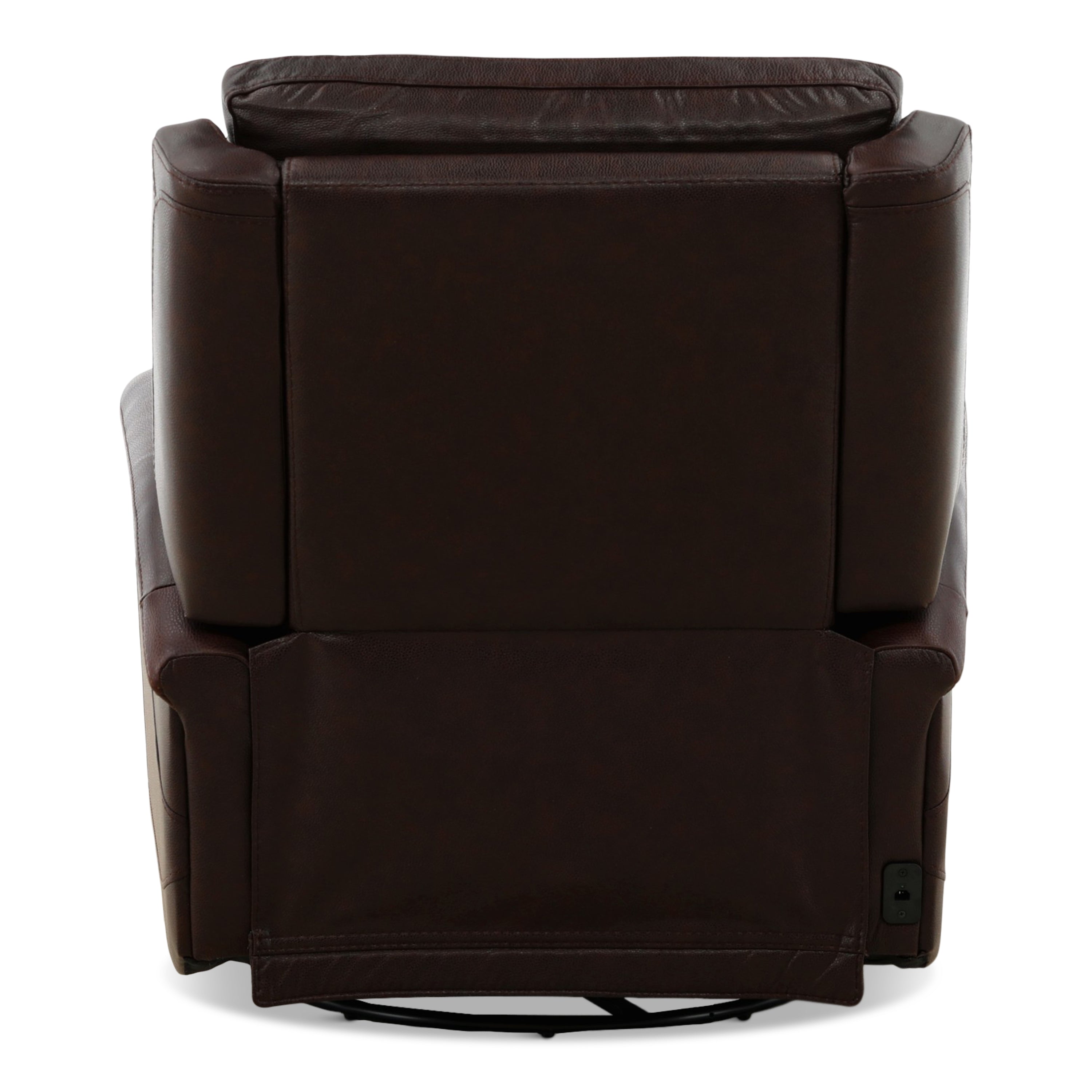 Eddystone Leather Power Swivel Glider Recliner with ZeroGravity - Reclining