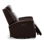 Eddystone Leather Power Swivel Glider Recliner with ZeroGravity - Reclining