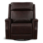 Eddystone Leather Power Swivel Glider Recliner with ZeroGravity - Reclining
