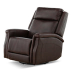 Eddystone Leather Power Swivel Glider Recliner with ZeroGravity - Reclining