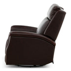 Eddystone Leather Power Swivel Glider Recliner with ZeroGravity - Reclining