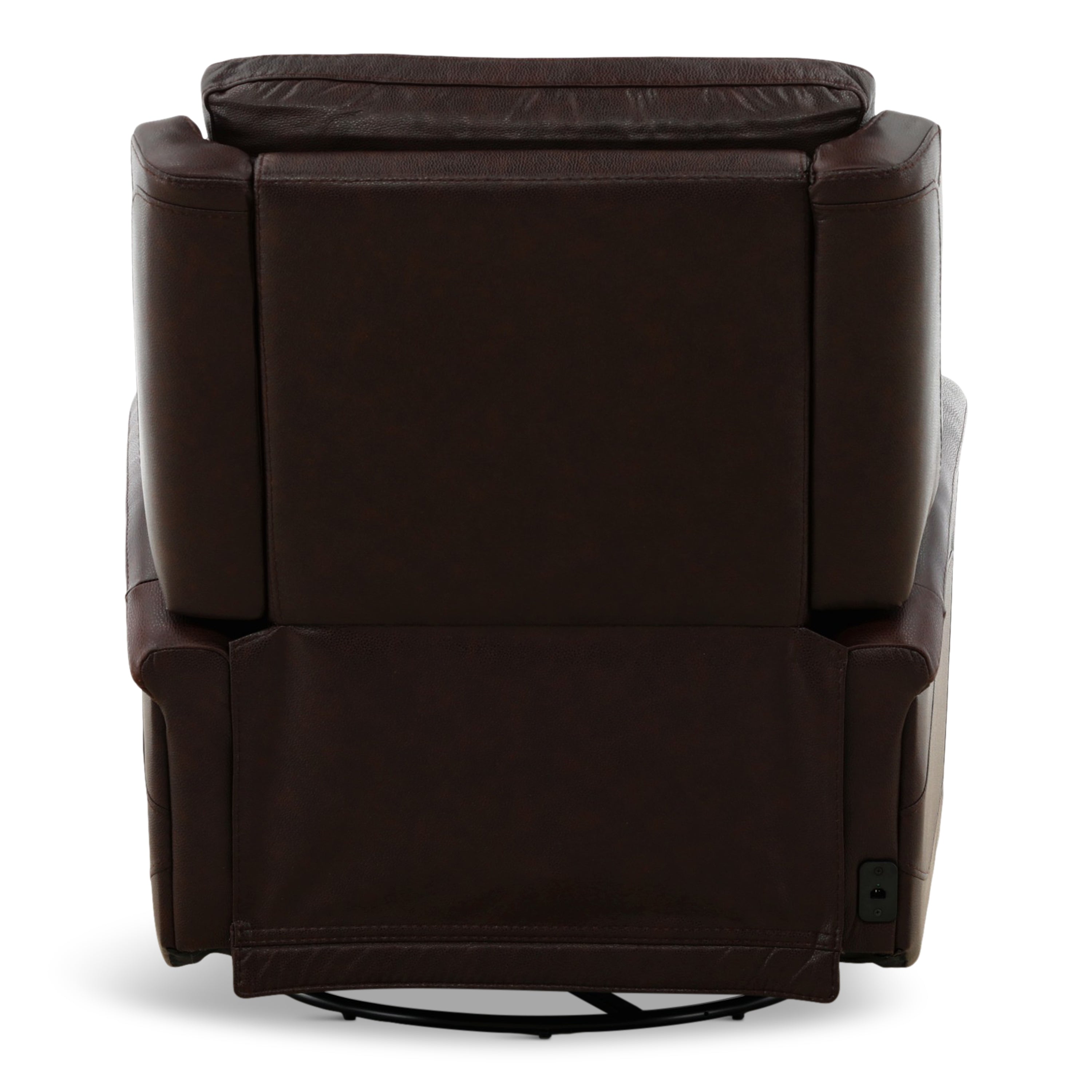 Eddystone Leather Power Swivel Glider Recliner with ZeroGravity - Reclining