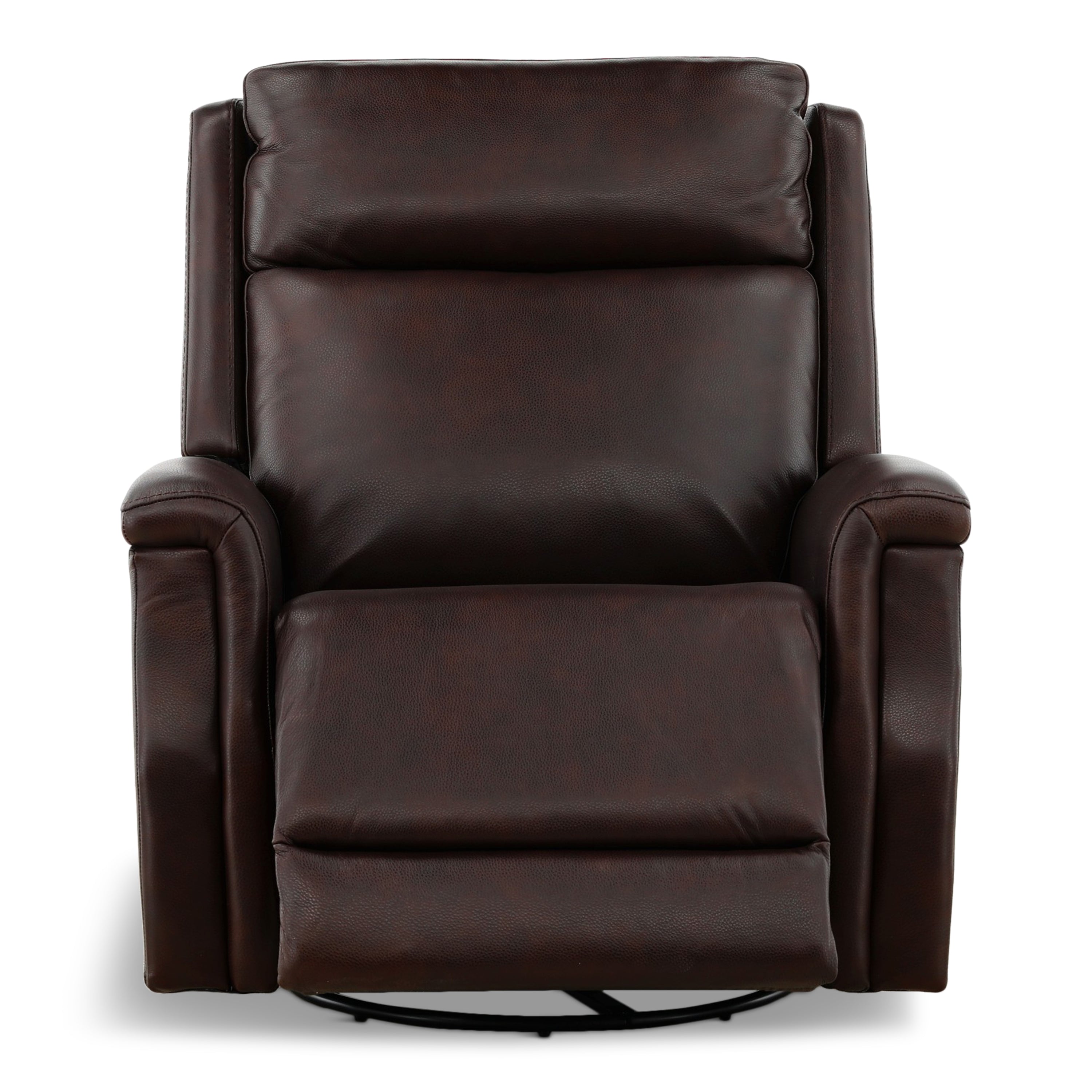 Eddystone Leather Power Swivel Glider Recliner with ZeroGravity - Reclining