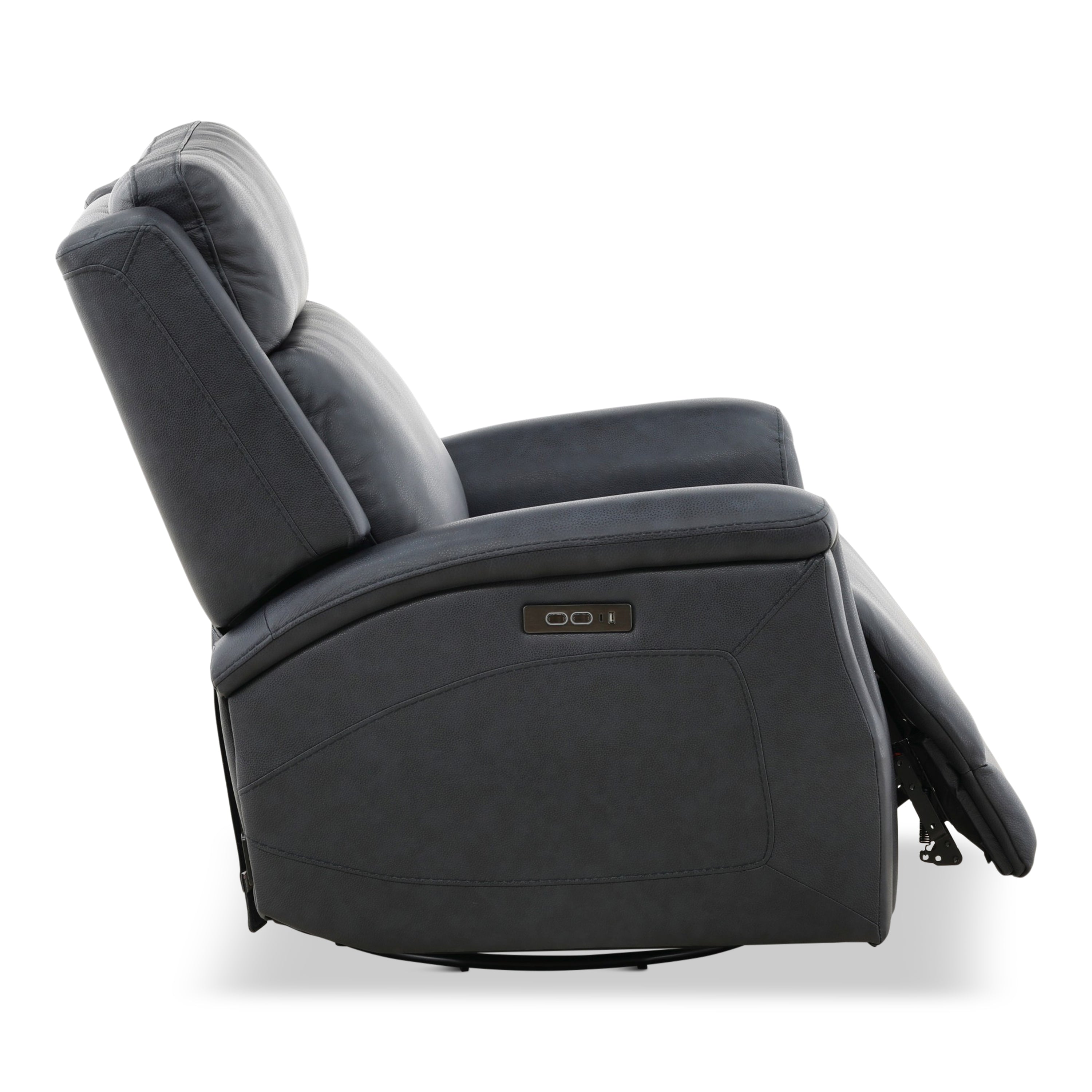 Eddystone Leather Power Swivel Glider - Decor