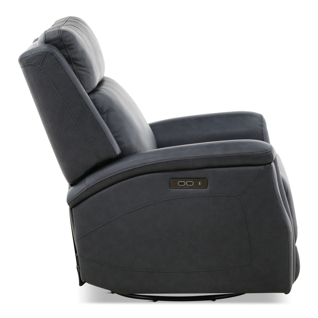 Eddystone Leather Power Swivel Glider - Decor
