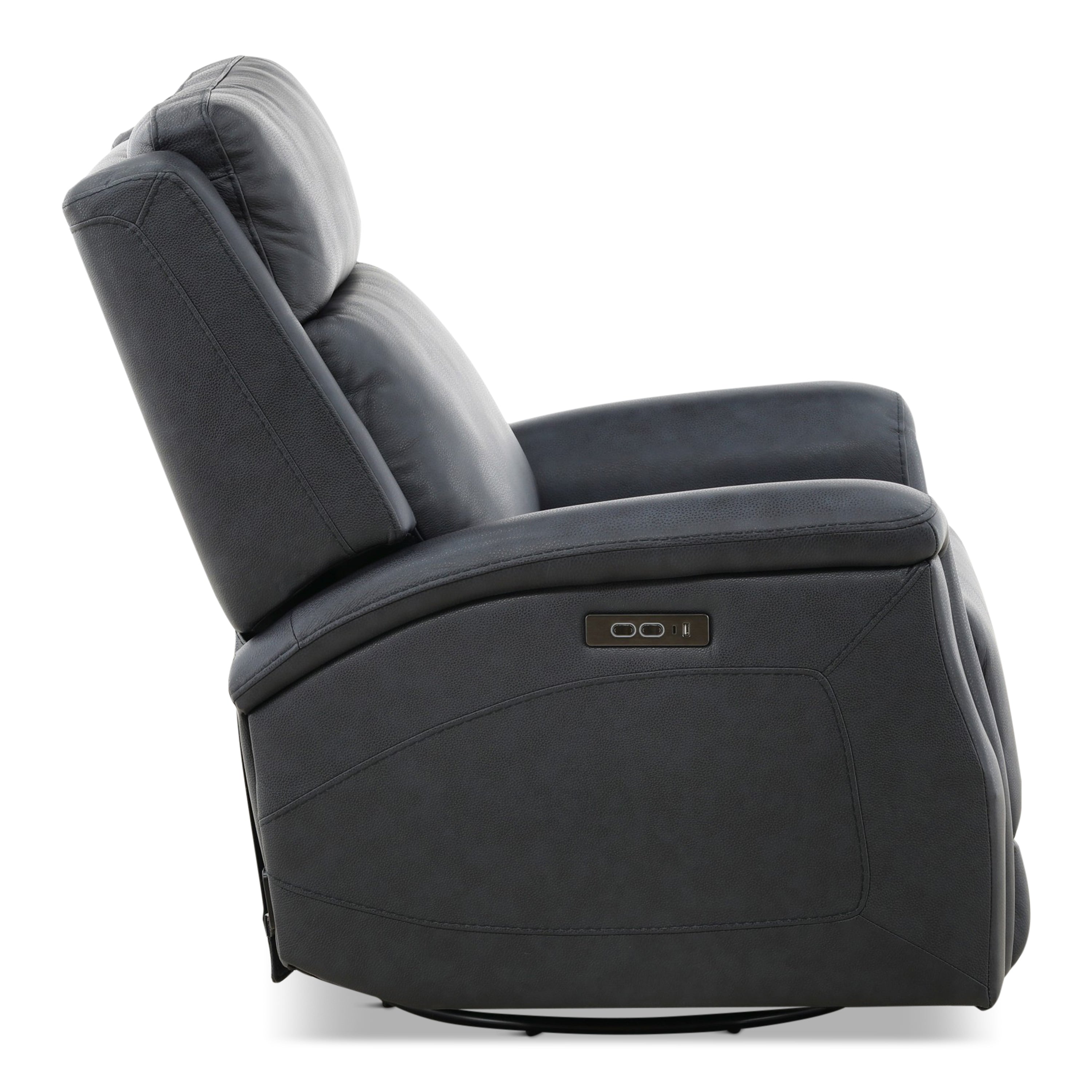 Eddystone Leather Power Swivel Glider - Decor