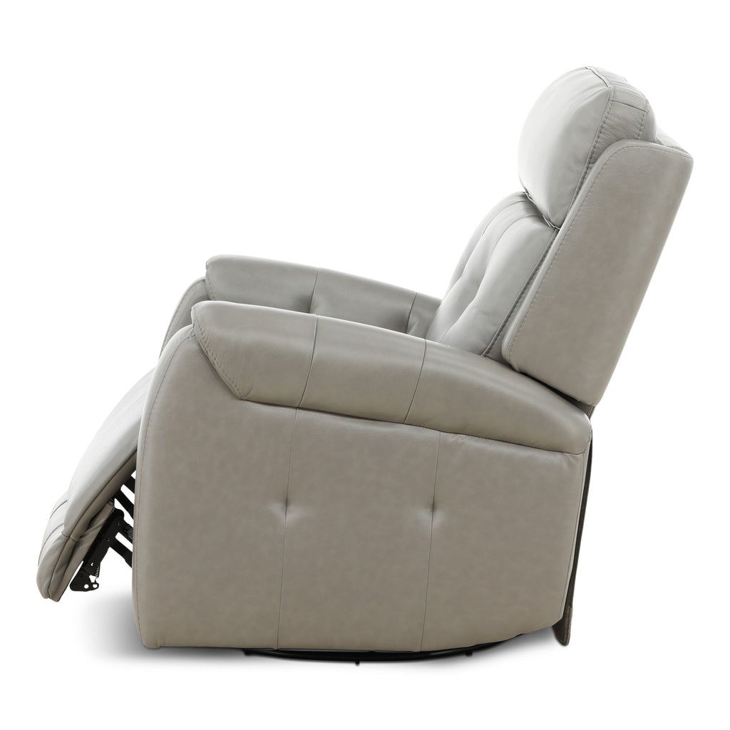 Fairview Leather Power Swivel Glider - Decor